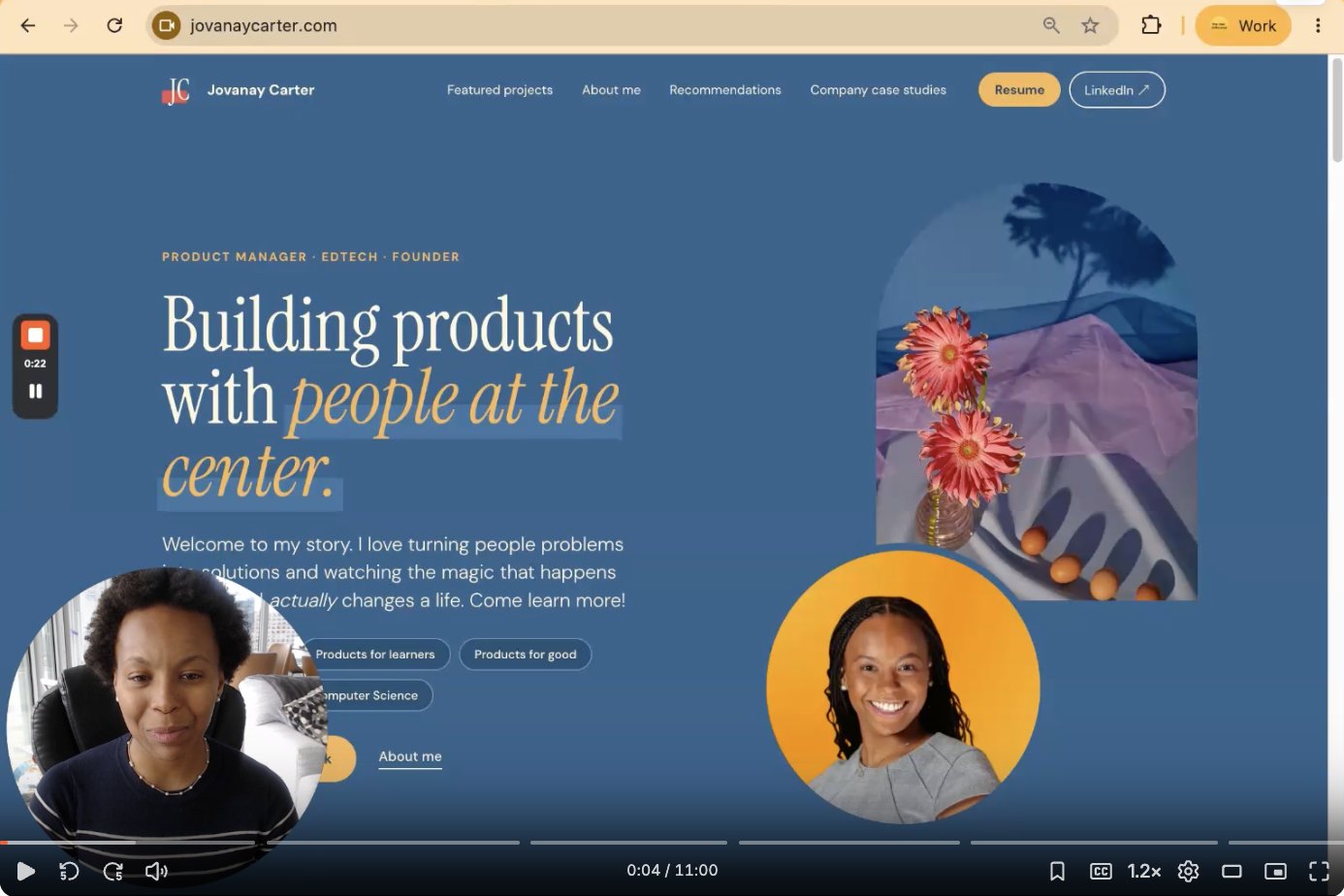 Video thumbnail: Jovanay walking through her product strategy